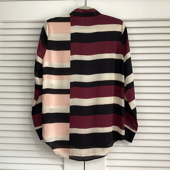 Equipment Essential Striped Colorblock Blouse Size S - Picture 4 of 14